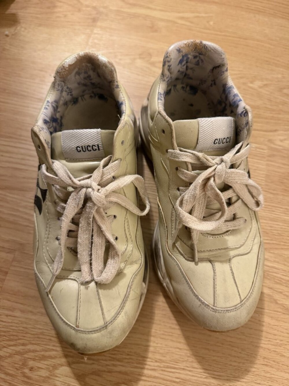Gucci Rhyton NY Yankees Sneakers - Ivory US Women's 6.5 *read
